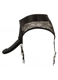 Черный женский страпон Strap-on Set: трусики и насадка - Orion - купить с доставкой в Твери