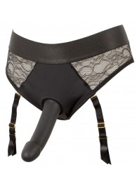 Черный женский страпон Strap-on Set: трусики и насадка - Orion - купить с доставкой в Твери