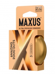 Точечные презервативы MAXUS 2000 Amazing Dots с железным кейсом - 3 шт. - Maxus - купить с доставкой в Твери