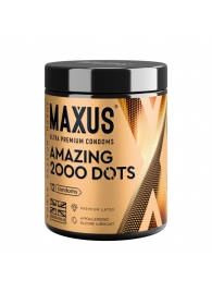 Точечные презервативы MAXUS 2000 Amazing Dots с железным кейсом - 12 шт. - Maxus - купить с доставкой в Твери