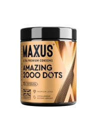 Точечные презервативы MAXUS 2000 Amazing Dots с железным кейсом - 15 шт. - Maxus - купить с доставкой в Твери