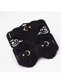 Фигурный набор для БДСМ-игр с узорами и золотистой фурнитурой - Crazy Handmade - купить с доставкой в Твери