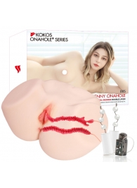 Мастурбатор-полуторс с двойным слоем материала и вибрацией Jenny Onahole Real Vagina - KOKOS - в Твери купить с доставкой