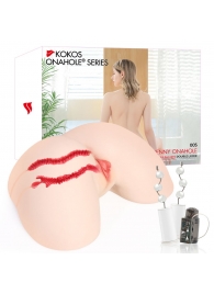 Мастурбатор-полуторс с двойным слоем материала и вибрацией Jenny Onahole Real Hips - KOKOS - в Твери купить с доставкой