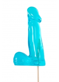 Голубой леденец в форме члена со вкусом блю кюрасао - 173 гр. - Sosuчki - купить с доставкой в Твери