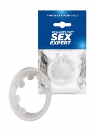Эрекционное кольцо с мягкой стимулирующей насадкой - Sex Expert - в Твери купить с доставкой