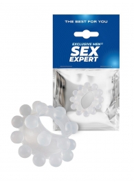 Эластичное эрекционное кольцо с двумя рядами шариков - Sex Expert - в Твери купить с доставкой