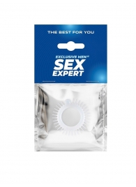 Эластичное эрекционное кольцо с шипиками и шариком - Sex Expert - в Твери купить с доставкой