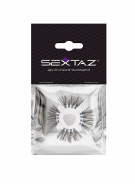 Эластичное эрекционное кольцо с черными «ресничками» - Sextaz - в Твери купить с доставкой