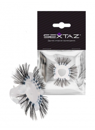 Эластичное эрекционное кольцо с черными «ресничками» - Sextaz - в Твери купить с доставкой