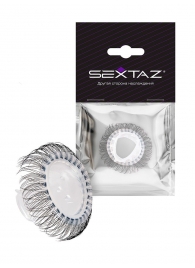 Эластичное эрекционное кольцо с длинными черными «ресничками» - Sextaz - в Твери купить с доставкой