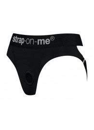 Черные трусики для насадок Heroine Lingerie Harness - size XL - Strap-on-me - купить с доставкой в Твери