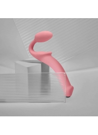 Розовый безремневой страпон Strap-on-me Semi-Realistic Bendable Strap-On size XL - Strap-on-me - купить с доставкой в Твери