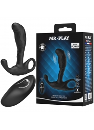 Черный изогнутый массажёр простаты с вибрацией и пультом ДУ - Baile - в Твери купить с доставкой