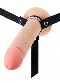 Мужской полый страпон на регулируемых ремешках - 22 см. - Sex Expert - купить с доставкой в Твери