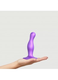 Фиолетовая насадка Strap-On-Me Dildo Plug Curvy size S - Strap-on-me - купить с доставкой в Твери