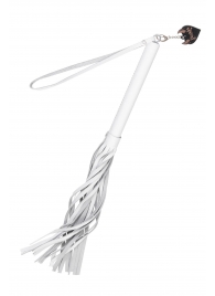 Белая кожаная плеть - 50 см. - Pecado - купить с доставкой в Твери