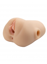 Телесный мастурбатор с вибрацией Double Pounder Vibrating Squeeze Stroker - Pipedream - в Твери купить с доставкой