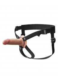 Телесный пустотелый фаллопротез 5’’ Hollow Silicone Strap-On - 14 см. - Pipedream - купить с доставкой в Твери