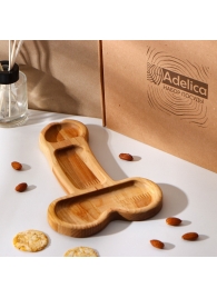 Деревянное блюдо для подачи в форме члена (25 х 16,5 х 1,7 см) - Сима-Ленд - купить с доставкой в Твери