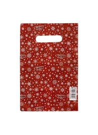 Красный подарочный новогодний пакет с вырубной ручкой (20х30 см) - Сима-Ленд - купить с доставкой в Твери