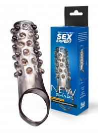 Дымчатая насадка на пенис с выпуклостями - 11 см. - Sex Expert - в Твери купить с доставкой