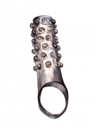 Дымчатая насадка на пенис с выпуклостями - 11 см. - Sex Expert - в Твери купить с доставкой