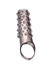 Дымчатая насадка на пенис с шипами и выпуклостями - 12 см. - Sex Expert - в Твери купить с доставкой