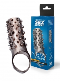 Дымчатая насадка на пенис с шипами и выпуклостями - 12,5 см. - Sex Expert - в Твери купить с доставкой