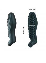 Серая силиконовая насадка на пенис с подхватом Manwan Ryzer - Manwan - в Твери купить с доставкой