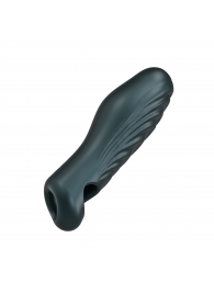 Серая силиконовая насадка на пенис с подхватом Manwan Ryzer - Manwan - в Твери купить с доставкой