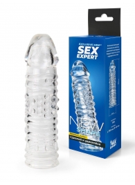 Прозрачная закрытая насадка на пенис - 17 см. - Sex Expert - в Твери купить с доставкой