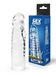 Прозрачная закрытая насадка на член - 15 см. - Sex Expert - в Твери купить с доставкой