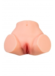 Телесный реалистичный мастурбатор-полуторс с 2 любовными входами - No Name - в Твери купить с доставкой