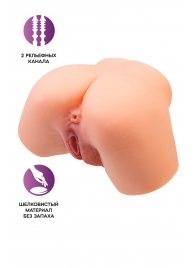 Телесный реалистичный мастурбатор-полуторс с 2 любовными входами - No Name - в Твери купить с доставкой