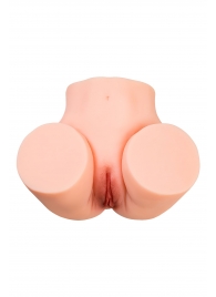 Телесный мастурбатор в форме попки с 2 любовными входами - No Name - в Твери купить с доставкой