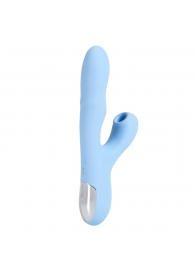 Голубой вибратор с ротацией и вакуумной стимуляцией BeYourLover Rosubi - BeYourLover