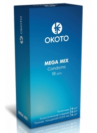 Презервативы OKOTO Mega Mix - 18 шт. - Sitabella - купить с доставкой в Твери