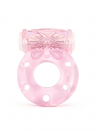 Розовое эрекционное виброкольцо с бабочкой - 1137 - в Твери купить с доставкой