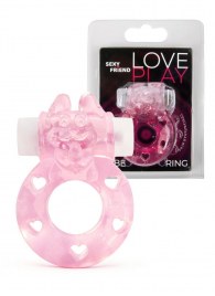 Розовое эрекционное виброкольцо в форме зайчика - 1137 - в Твери купить с доставкой