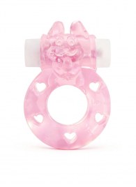 Розовое эрекционное виброкольцо в форме зайчика - 1137 - в Твери купить с доставкой