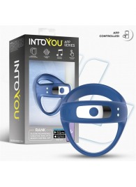 Синее интерактивное эрекционное виброкольцо Rank - Intoyou - в Твери купить с доставкой