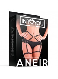 Черные стрепы на бёдра Aneir - Intoyou - купить с доставкой в Твери