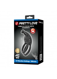 Черное перезаряжаемое виброкольцо Goodwin - Baile - в Твери купить с доставкой