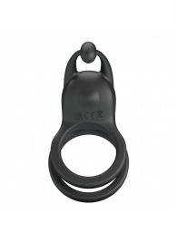 Черное перезаряжаемое виброкольцо Goodwin - Baile - в Твери купить с доставкой