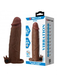 Коричневая насадка на пенис Xerxes - 22 см. - Baile - в Твери купить с доставкой