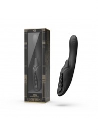 Черный вибростимулятор-кролик с функцией нагрева Ares - 24,6 см. - Zalo