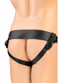 Телесный фаллопротез на черных ремнях Conall - 15 см. - ToyFa - купить с доставкой в Твери