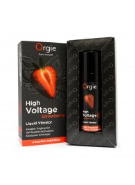Жидкий вибратор Orgie High Voltage Strawberry - 15 мл. - ORGIE - купить с доставкой в Твери