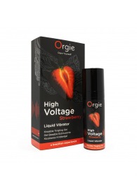 Жидкий вибратор Orgie High Voltage Strawberry - 15 мл. - ORGIE - купить с доставкой в Твери